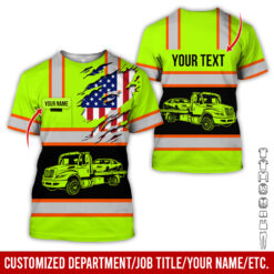 Customized Name and Printed Pocket, Car Hauler Truck Printed Clothes, Personalized Driver Gear