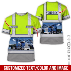 Custom Text Semi Truck Uniform Printed Clothes, Printed Pocket, Personalized Gear