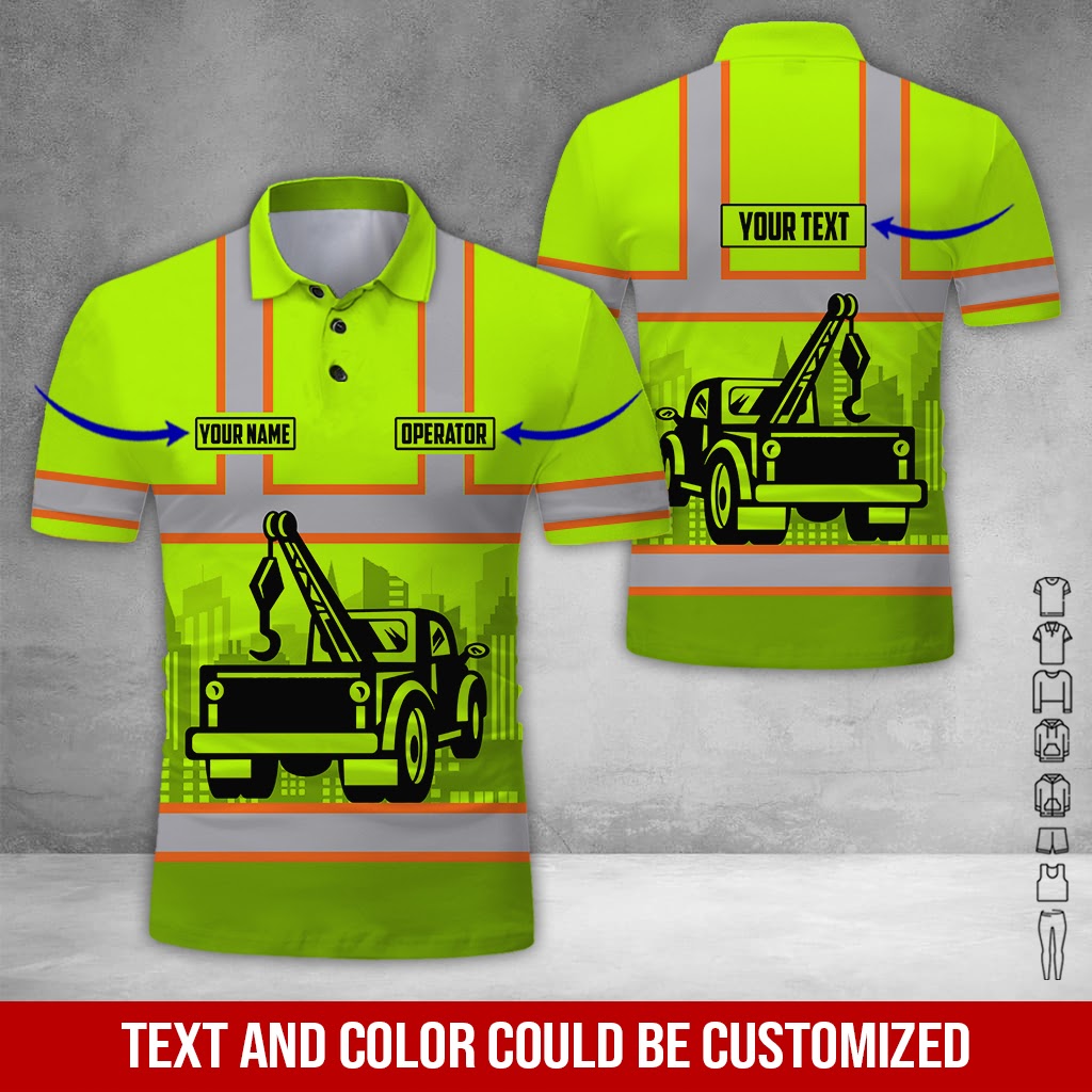 Custom Name Love Tow Truck Shirt, Perfect for Tow Truck Enthusiasts, Gift Idea For Fans
