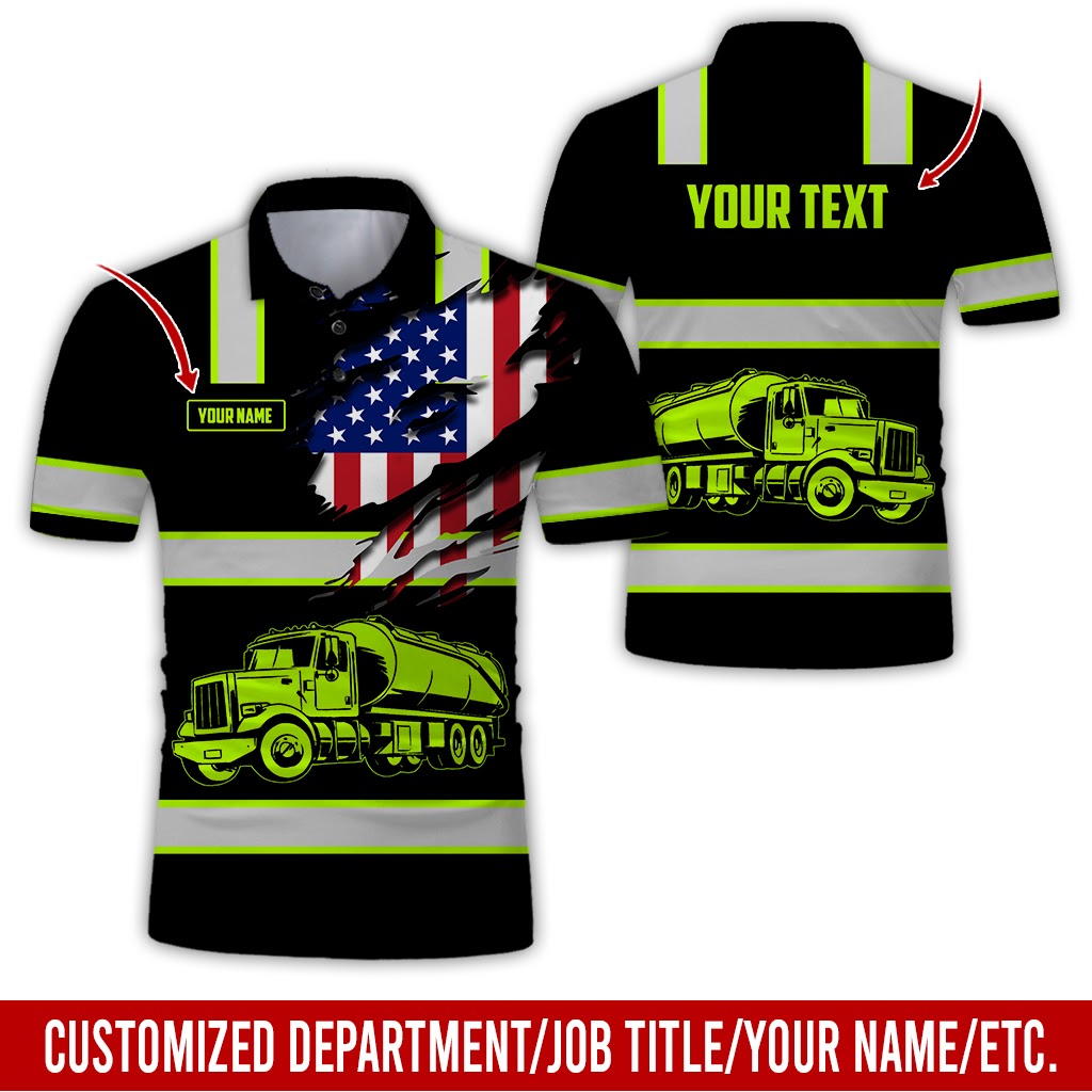 Custom Name Love Tank Truck Clothes, Personalized Truck Driver Apparel