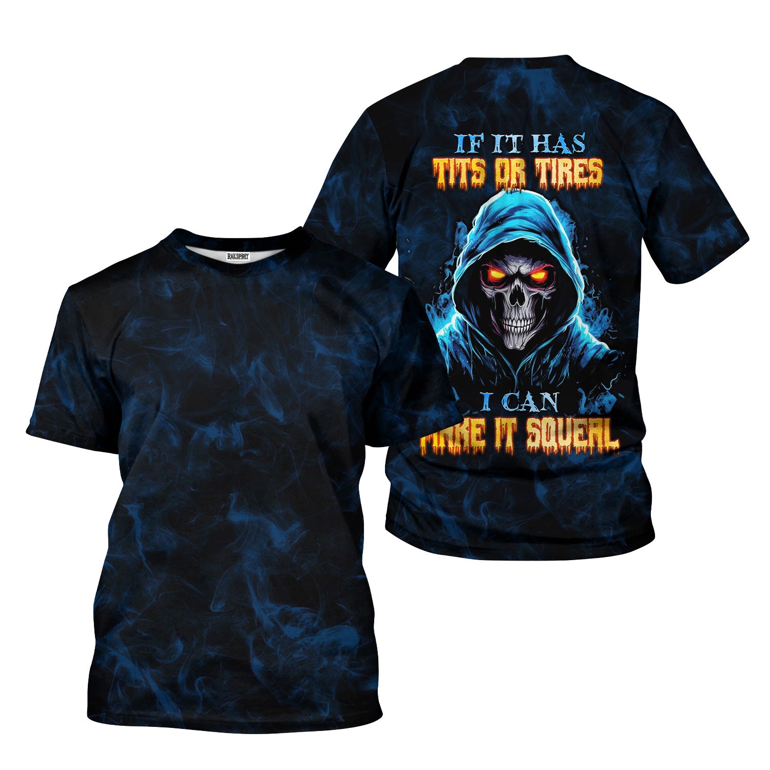 Skull Hoodie Graphic Shirt, If It Has Tits or Tires, I Can Make It Squeal, Funny & Bold Statement Shirt, Perfect for Bikers & Car Enthusiasts