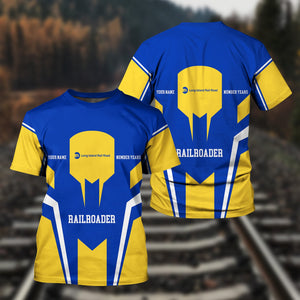 Railspirit Personalized Long Island Railroad T-Shirt Custom Year Railroader Shirt Gift Idea For Train Lover