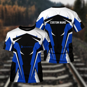 Railspirit Personalized Long Island Railroad T Shirt Strong Line Style Train Unisex Shirt All Over Print