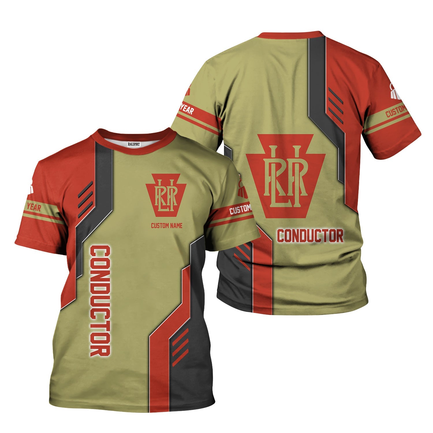 Railspirit Personalized Long Island Railroad T-Shirt Unique Railway Style with Custom Job Train Shirt