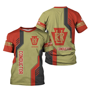 Railspirit Personalized Long Island Railroad T-Shirt Unique Railway Style with Custom Job Train Shirt