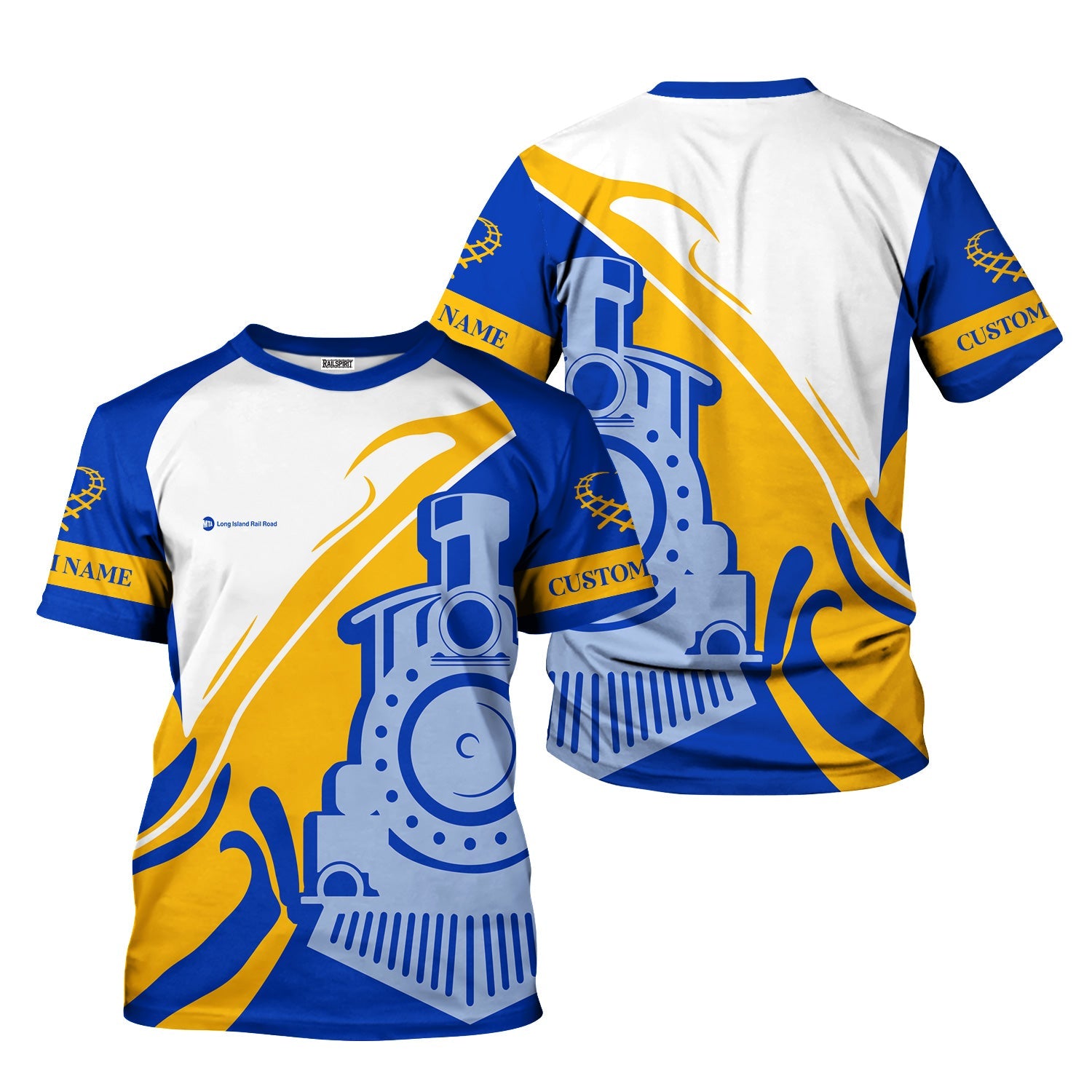 Railspirit Personalized Long Island Railroad T-Shirt Flame-Inspired Style Shirt Gift Idea For Train Lovers