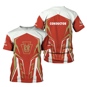 Railspirit Personalized Long Island Railroad T-Shirt Futuristic Design with Custom Job Train Shirt