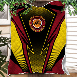 Railspirit Chicago Great Western Railroad Premium Quilts Lightning Graphic Style Premium Quilts Gift Idea For Train Lover