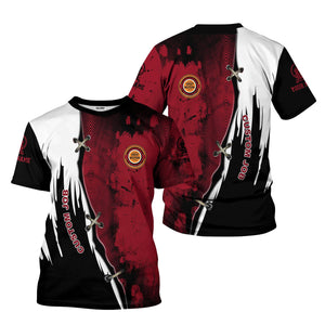 Railspirit Personalized Chicago Great Western Railroad T-Shirt Retro Stitches Design with Custom Position Train Shirt