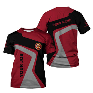 Railspirit Personalized Chicago Great Western Railroad T-Shirt Unique Design with Custom Job Position Train Shirt