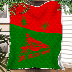 Railspirit Personalized Elgin Joliet And Eastern Railroad Premium Quilt One Track Mind Train Premium Quilt Gift Idea For Train Lover