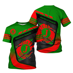 Railspirit Personalized Elgin Joliet And Eastern Railroad T-Shirt Ripped Texture Style Train Shirt For Railroad Fanatic