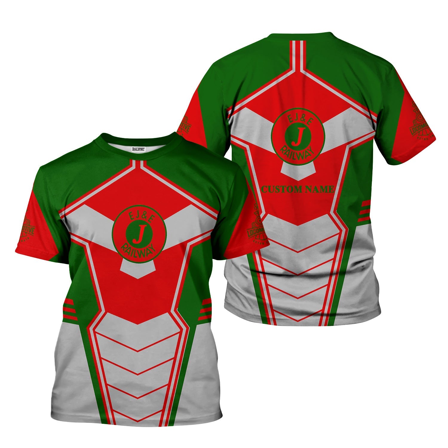 Railspirit Personalized Elgin Joliet And Eastern Railroad T-Shirt Engine-Inspired Style Train Shirt for Railroad Fanatic