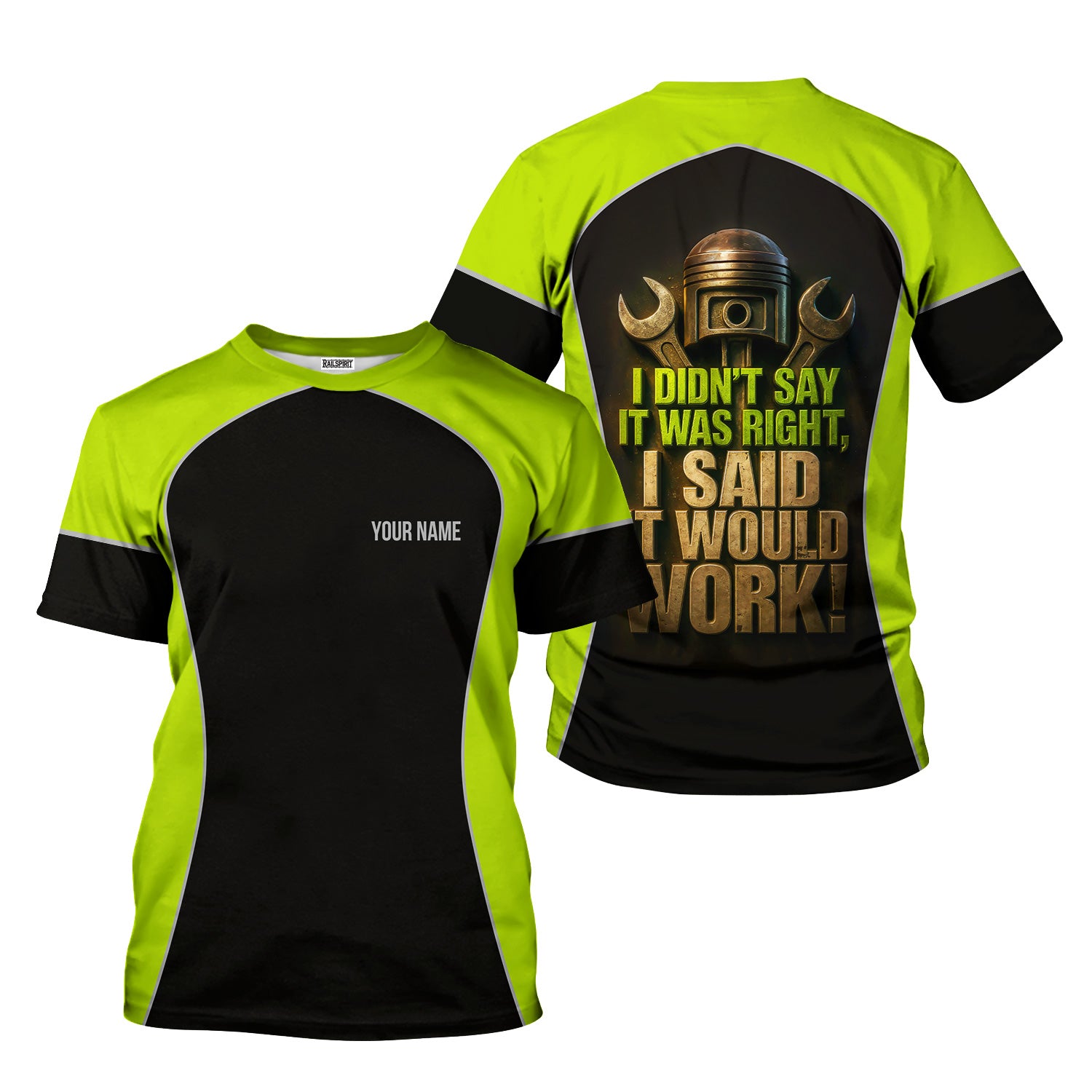 Personalized Mechanic Shirt, I Didn't Say It Was Right I Said It Would Work, Mechanic Uniforms, Gift For Men