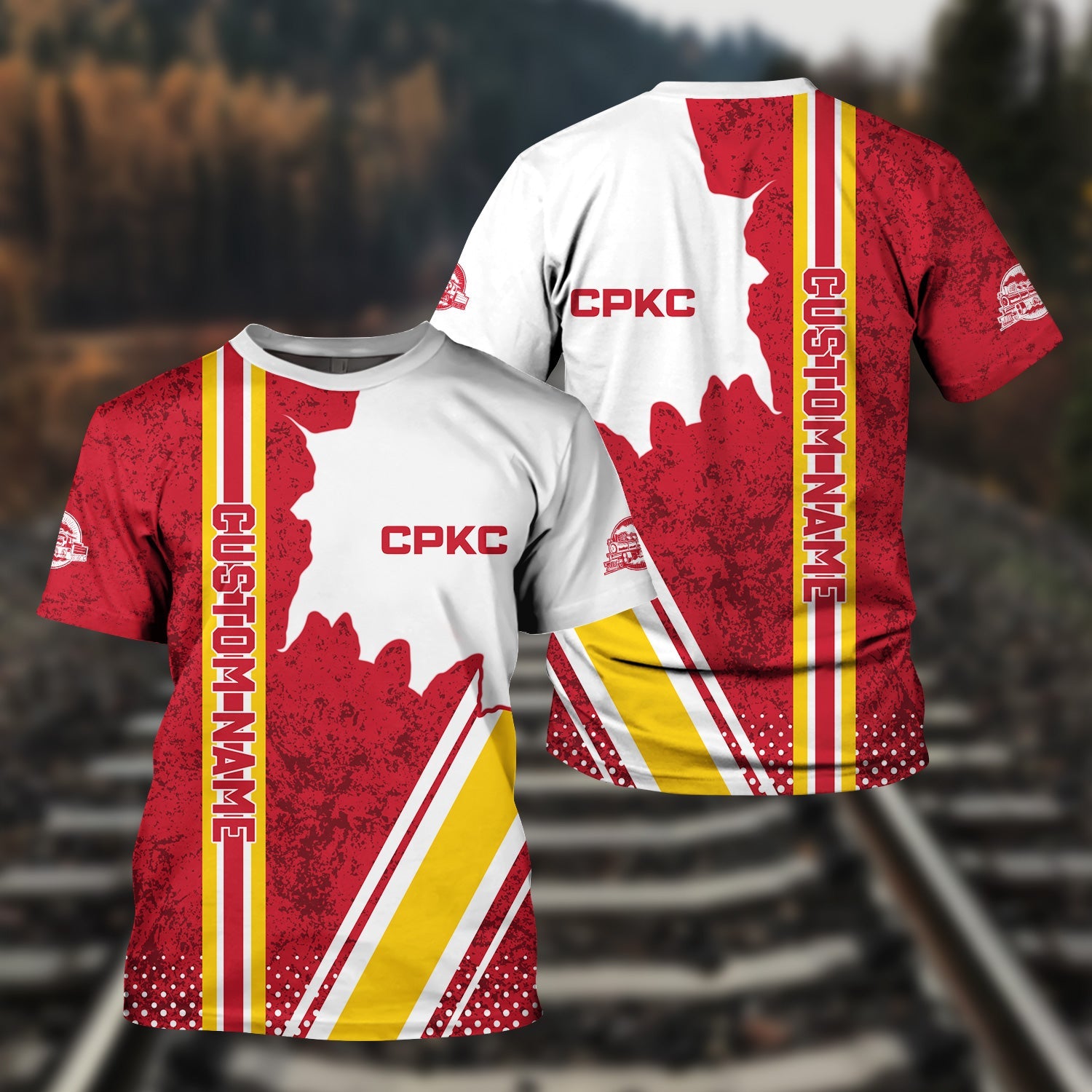 Railspirit Personalized Canadian Pacific Kansas City T-Shirt CPKC All Over Printed Unisex Shirt