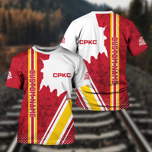 Railspirit Personalized Canadian Pacific Kansas City T-Shirt CPKC All Over Printed Unisex Shirt