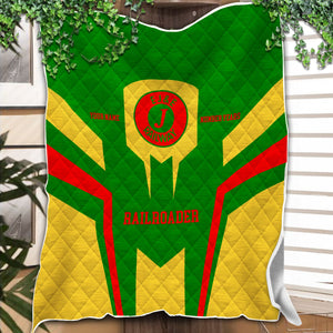 Railspirit Personalized Elgin Joliet And Eastern Railroad Premium Quilts Custom Year Railroader Gift Idea For Train Lover