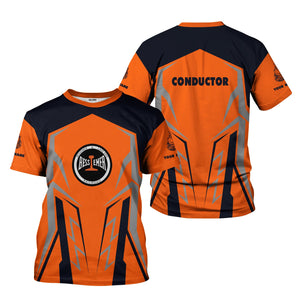 Railspirit Personalized Bessemer And Lake Erie Railroad T-Shirt Futuristic Design with Custom Job Train Shirt