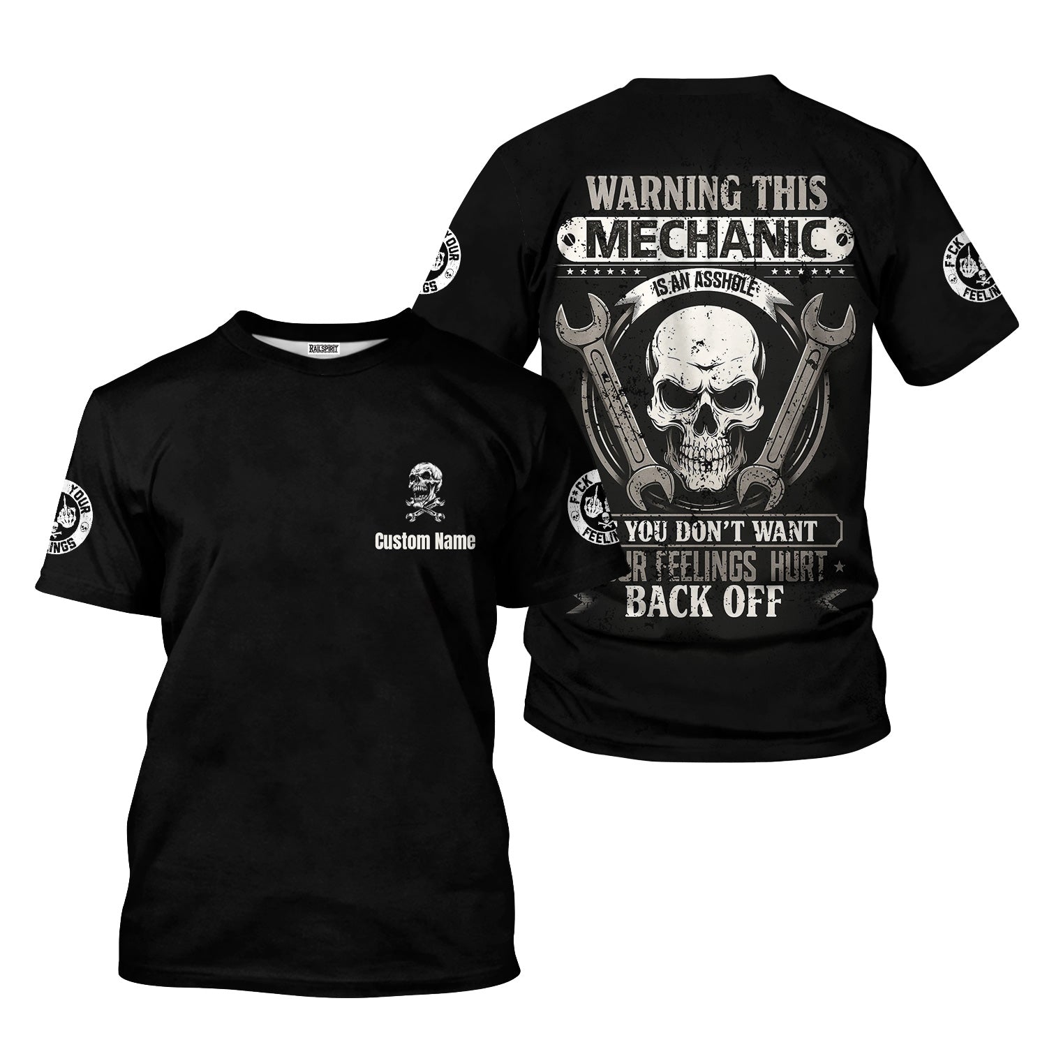 Personalized Mechanic Shirt, Warning This Mechanic If You Don't Want Your Feelings Hurt Back Off, Gift For Men