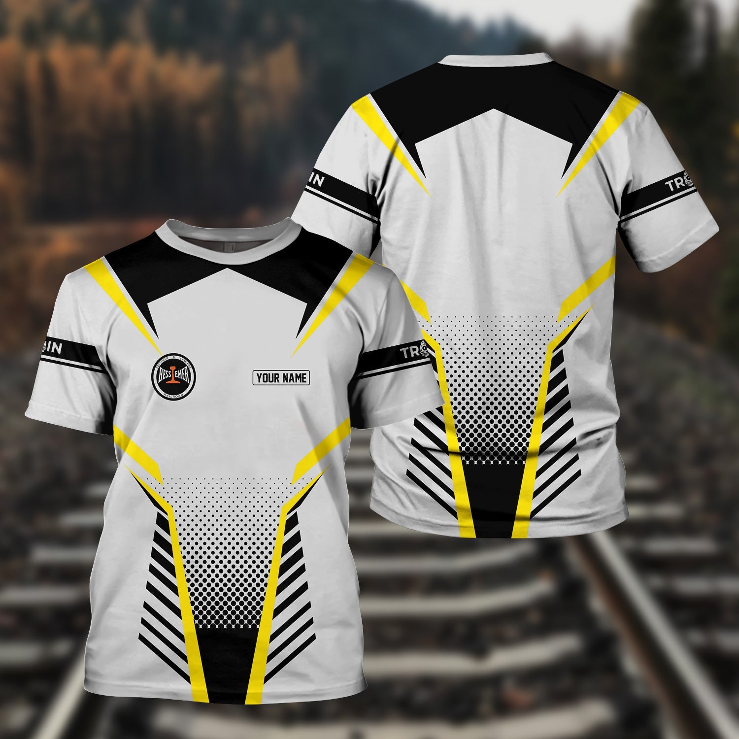 Railspirit Personalized Bessemer And Lake Erie Railroad T Shirt Unisex Train Shirt All Over Print