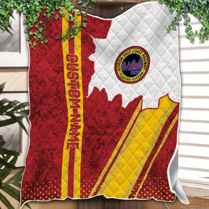 Railspirit Personalized Florida East Coast Railway Premium Quilts Vintage All Over Printed Premium Quilts