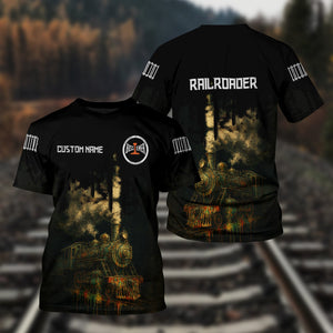 Railspirit Personalized Bessemer And Lake Erie Railroad T-Shirt Vintage Train Art Style Shirt For Locomotive Fans