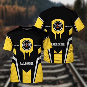 Railspirit Personalized Bessemer And Lake Erie Railroad T-Shirt Custom Year Railroader Shirt Gift Idea For Train Lover