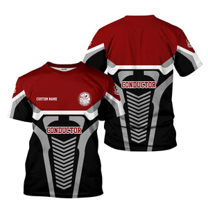 Railspirit Personalized Detroit & Mackinac Railroad T-Shirt Track-Inspired with Custom Job Position Train Shirt