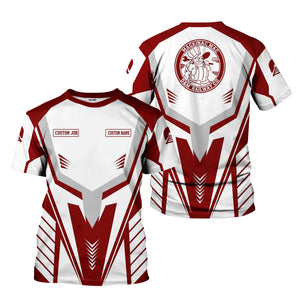 Railspirit Personalized Detroit & Mackinac Railroad T-Shirt Workwear-Inspired with Custom Position Train Shirt