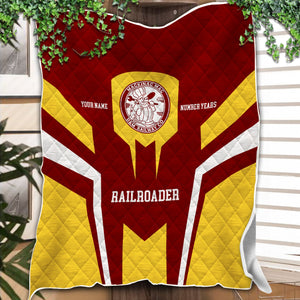 Railspirit Personalized Detroit & Mackinac Railroad Premium Quilts Custom Year Railroader Gift Idea For Train Lover