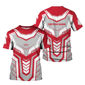 Railspirit Personalized Canadian Pacific Kansas City T-Shirt Armor-Inspired Design CPKC Train Shirt All Over Print