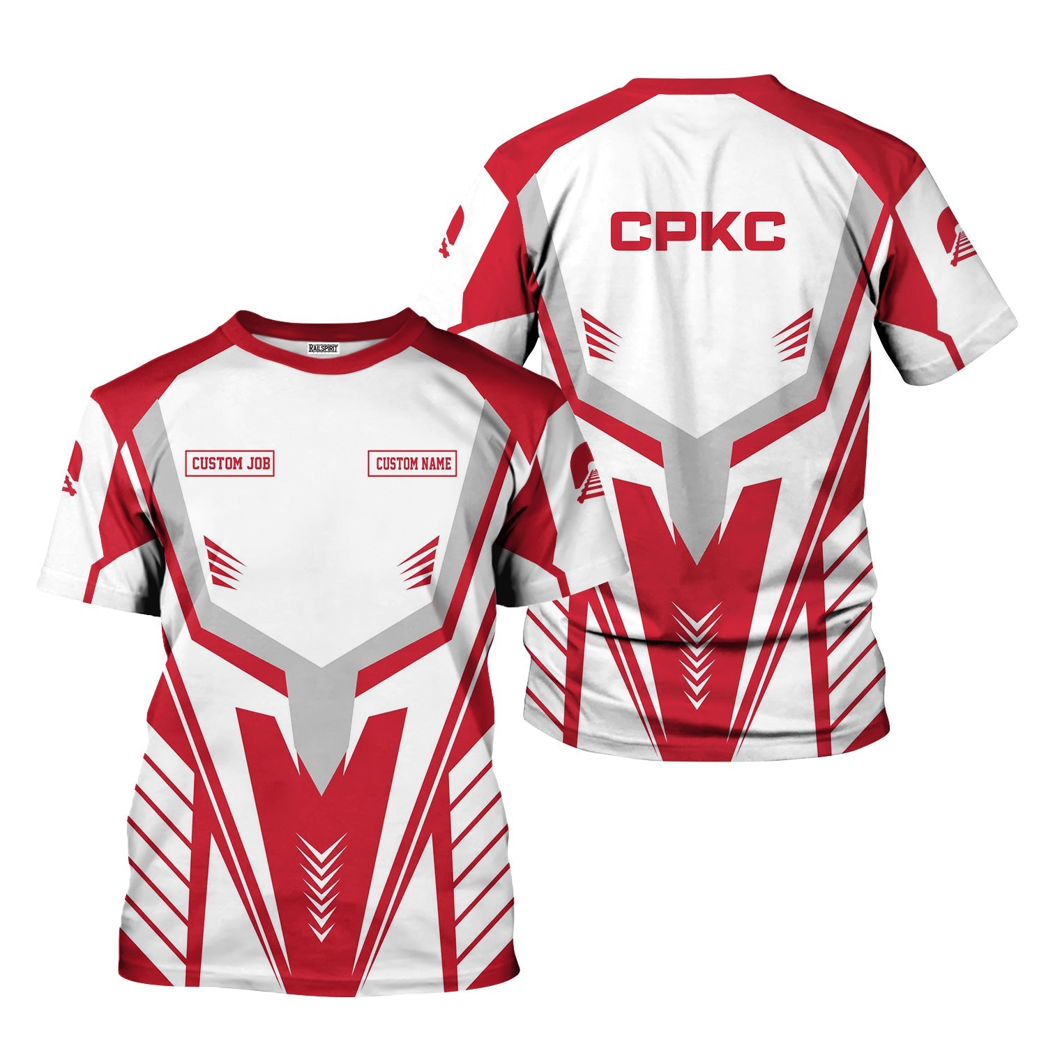 Railspirit Personalized Canadian Pacific Kansas City T-Shirt Workwear-Inspired with Custom Position CPKC Train Shirt