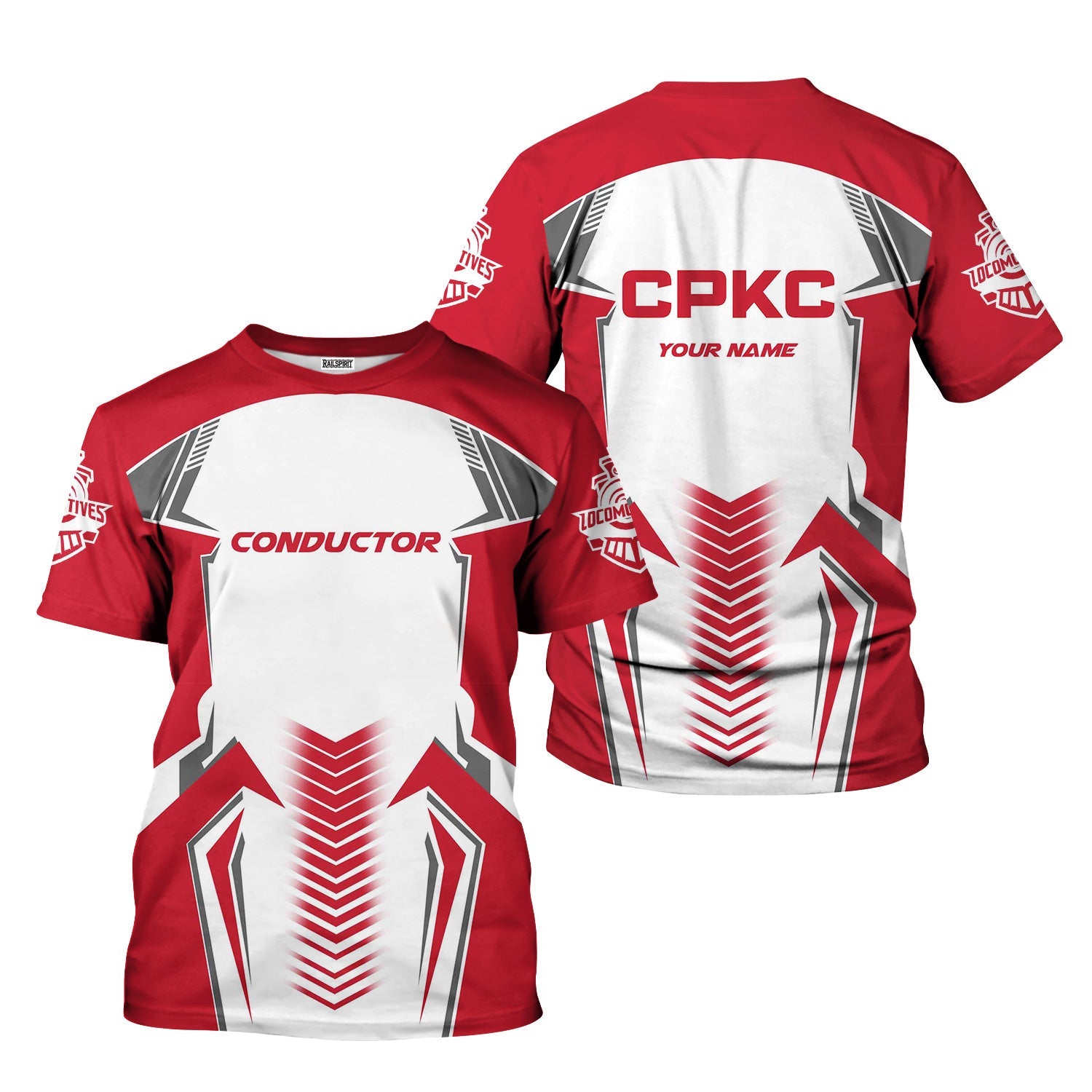 Railspirit Personalized Canadian Pacific Kansas City T-Shirt Standout Style with Custom Position CPKC Train Shirt