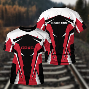 Railspirit Personalized Canadian Pacific Kansas City T Shirt CPKCStrong Line Style Train Unisex Shirt All Over Print