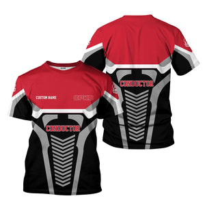 Railspirit Personalized Canadian Pacific Kansas City T-Shirt Track-Inspired with Custom Job Position CPKC Train Shirt