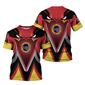 Railspirit Personalized Florida East Coast Railway T-Shirt Vibrant Graphic Pattern Shirt For Train Enthusiasts