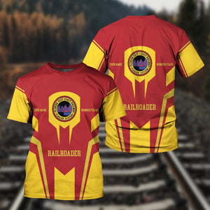 Railspirit Personalized Florida East Coast Railway T-Shirt Custom Year Railroader Shirt Gift Idea For Train Lover