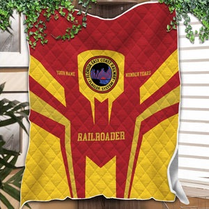 Railspirit Personalized Florida East Coast Railway Premium Quilts Custom Year Railroader Gift Idea For Train Lover