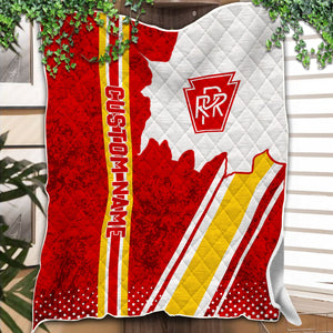 Railspirit Personalized Pennsylvania Railroad Premium Quilts Vintage All Over Printed Premium Quilts