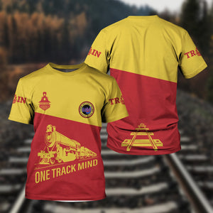 Railspirit Personalized Florida East Coast Railway T Shirt One Track Mind Unisex Train Shirt Gift Idea For Train Lover