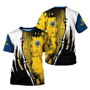 Railspirit Personalized Alaska Railroad T-Shirt Retro Stitches Design with Custom Position Train Shirt