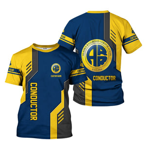 Railspirit Personalized Alaska Railroad T-Shirt Unique Railway Style with Custom Job Train Shirt