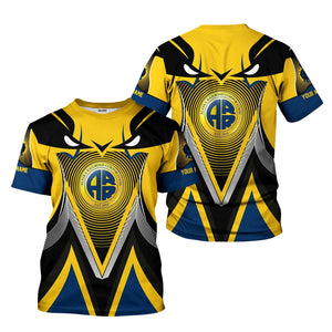 Railspirit Personalized Alaska Railroad T-Shirt Vibrant Graphic Pattern Shirt For Train Enthusiasts