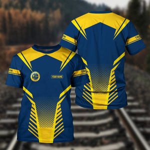 Railspirit Personalized Alaska Railroad T Shirt Unisex Train Shirt All Over Print