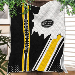 Railspirit Personalized New York Central Railroad Premium Quilts Vintage All Over Printed Premium Quilts