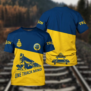 Railspirit Personalized Alaska Railroad T Shirt One Track Mind Unisex Train Shirt Gift Idea For Train Lover