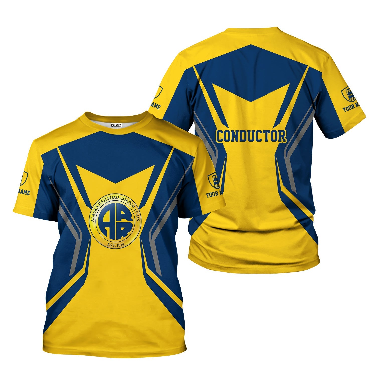 Railspirit Personalized Alaska Railroad T-Shirt Unique Style with Custom Job Train Shirt