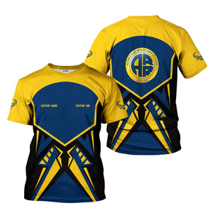 Railspirit Personalized Alaska Railroad T-Shirt Vibriant Style with Custom Position Train Shirt