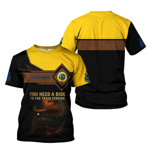 Railspirit Personalized Alaska Railroad T-Shirt You Need A Ride To The Train Station Shirt For Train Lovers