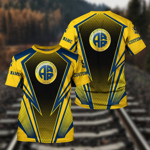 Railspirit Personalized Alaska Railroad T-Shirt Lightning Graphic Style Shirt Gift Idea For Train Lover